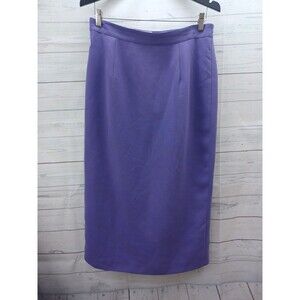 ML Studio Purple Skirt Sz 12 Crepe Midi Length Lined